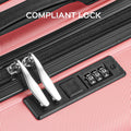 9 Piece Luggage Sets, Hard 20 24 28 in Luggage with 6 Pieces Organize Bags Travel Suitcases Sets with Wheels, Rosé