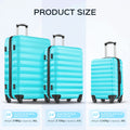 9 Piece Luggage Sets, Hard 20 24 28 in Luggage with 6 Pieces Organize Bags Travel Suitcases Sets with Wheels, Rosé