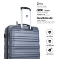 Tripcomp Hardside Luggage Set 3 - Piece Set (21/25/29) Lightweight Suitcase 4 - Wheeled Suitcase Set(Purple)