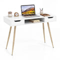 Tangkula Mid Century Modern Computer Desk for Home Office & Compact Spaces