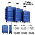 Tripcomp Hardside Luggage Set 3 - Piece Set (21/25/29) Lightweight Suitcase 4 - Wheeled Suitcase Set(Purple)