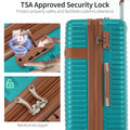 Luggage Sets, 4 - Piece Lightweight Suitcase Set with 4 Packing Cubes and TSA Lock, Hardshell Suitcases with Spinner Wheels, (16/20/24/28 ), Brown