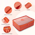 9 Piece Luggage Sets, Hard 20 24 28 in Luggage with 6 Pieces Organize Bags Travel Suitcases Sets with Wheels, Rosé