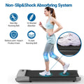 Walking Pad 2 in 1 Under Desk Treadmill, 2.5HP Low Noise Walking Pad Running Jogging Machine with Remote Control for Home Office, Lightweight Portable Desk Treadmill Installation Free