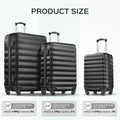 9 Piece Luggage Sets, Hard 20 24 28 in Luggage with 6 Pieces Organize Bags Travel Suitcases Sets with Wheels, Rosé