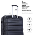 Tripcomp Hardside Luggage Set 3 - Piece Set (21/25/29) Lightweight Suitcase 4 - Wheeled Suitcase Set(Purple)