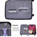 Tripcomp Hardside Luggage Set 3 - Piece Set (21/25/29) Lightweight Suitcase 4 - Wheeled Suitcase Set(Purple)