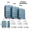 Tripcomp Hardside Luggage Set 3 - Piece Set (21/25/29) Lightweight Suitcase 4 - Wheeled Suitcase Set(Purple)