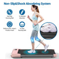 Walking Pad 2 in 1 Under Desk Treadmill, 2.5HP Low Noise Walking Pad Running Jogging Machine with Remote Control for Home Office, Lightweight Portable Desk Treadmill Installation Free