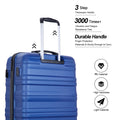 Tripcomp Hardside Luggage Set 3 - Piece Set (21/25/29) Lightweight Suitcase 4 - Wheeled Suitcase Set(Purple)