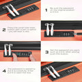 9 Piece Luggage Sets, Hard 20 24 28 in Luggage with 6 Pieces Organize Bags Travel Suitcases Sets with Wheels, Rosé
