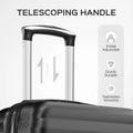 9 Piece Luggage Sets, Hard 20 24 28 in Luggage with 6 Pieces Organize Bags Travel Suitcases Sets with Wheels, Rosé