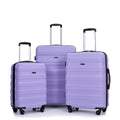 Tripcomp Hardside Luggage Set 3 - Piece Set (21/25/29) Lightweight Suitcase 4 - Wheeled Suitcase Set(Purple)