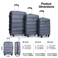 Tripcomp Hardside Luggage Set 3 - Piece Set (21/25/29) Lightweight Suitcase 4 - Wheeled Suitcase Set(Purple)
