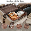 Luggage Sets, 4 - Piece Lightweight Suitcase Set with 4 Packing Cubes and TSA Lock, Hardshell Suitcases with Spinner Wheels, (16/20/24/28 ), Brown