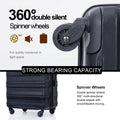 Tripcomp Hardside Luggage Set 3 - Piece Set (21/25/29) Lightweight Suitcase 4 - Wheeled Suitcase Set(Purple)