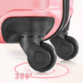 9 Piece Luggage Sets, Hard 20 24 28 in Luggage with 6 Pieces Organize Bags Travel Suitcases Sets with Wheels, Rosé