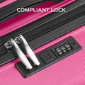 9 Piece Luggage Sets, Hard 20 24 28 in Luggage with 6 Pieces Organize Bags Travel Suitcases Sets with Wheels, Rosé