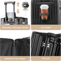 20 in Carry on Luggage with Cup Holder & USB Port, Airline Approved TSA - Locked Luggage, Lightweight PC Material Travel Suitcase with 360 Spinner Wheel