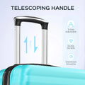 9 Piece Luggage Sets, Hard 20 24 28 in Luggage with 6 Pieces Organize Bags Travel Suitcases Sets with Wheels, Rosé