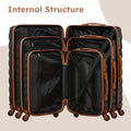 9 Piece Luggage Sets, Hard 20 24 28 in Luggage with 6 Pieces Organize Bags Travel Suitcases Sets with Wheels, Rosé