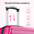 9 Piece Luggage Sets, Hard 20 24 28 in Luggage with 6 Pieces Organize Bags Travel Suitcases Sets with Wheels, Rosé