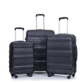 Tripcomp Hardside Luggage Set 3 - Piece Set (21/25/29) Lightweight Suitcase 4 - Wheeled Suitcase Set(Purple)