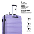 Tripcomp Hardside Luggage Set 3 - Piece Set (21/25/29) Lightweight Suitcase 4 - Wheeled Suitcase Set(Purple)